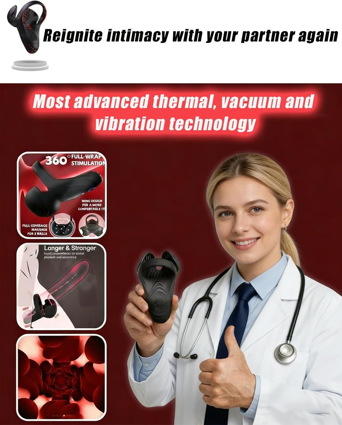 Luckyrao Apex Drive Pro for Men, Rechargeable IPX7 Waterproof Mansculpt Newman P - Luckyrao Official Product View 7