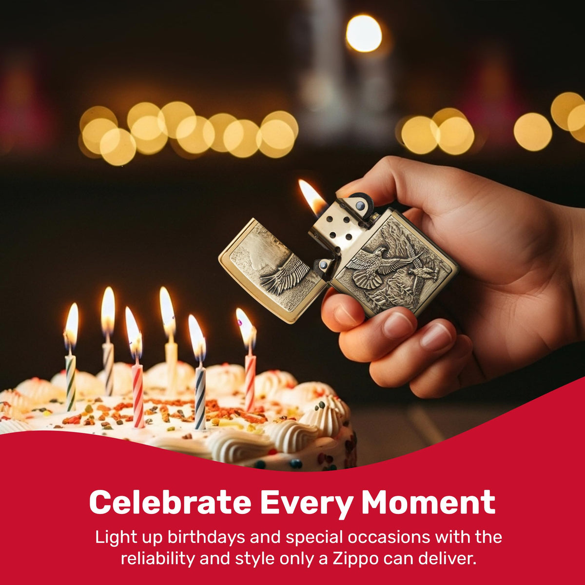 Zippo Eagles Dare Pocket Lighter - Premium Selection Official Imagery - 7