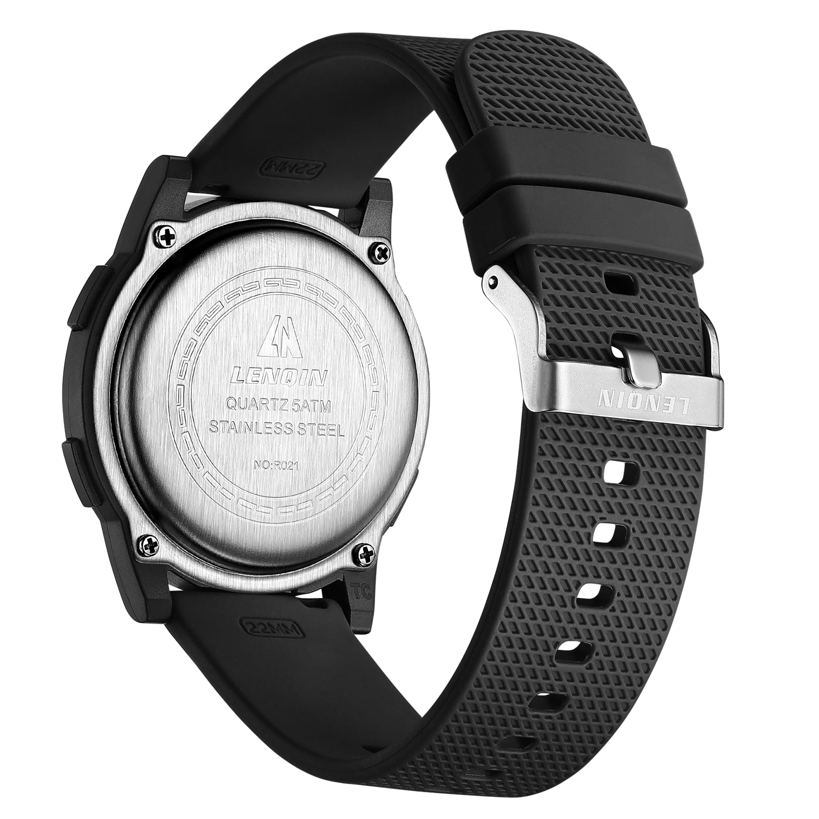 HANPOSH Mens Digital Watch Ultra Thin Sports Waterproof Watches for Me - View 2