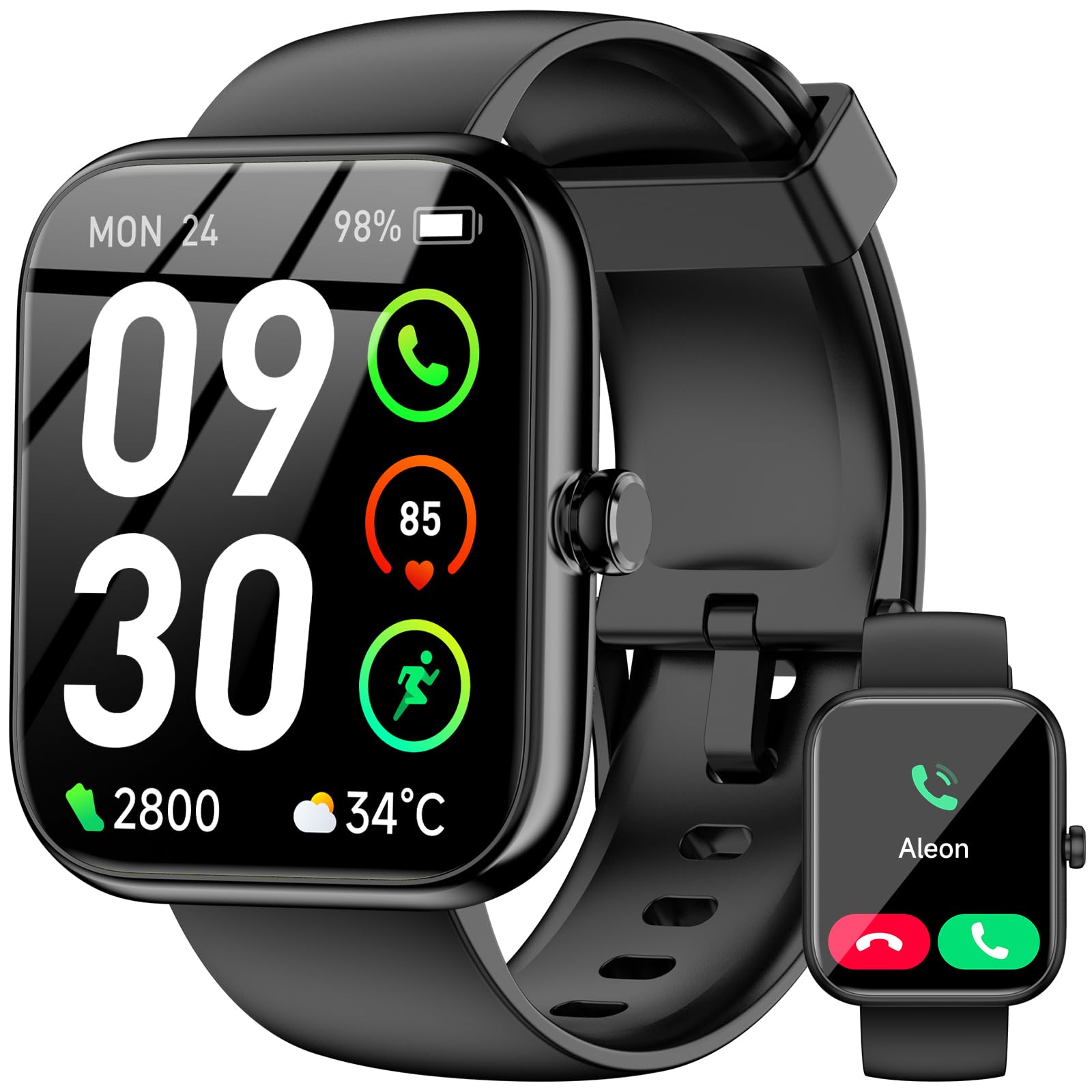 BOOOMIC Smart Watch with Alexa Built-in, 1.83" HD Touchscreen Fitness - View 1