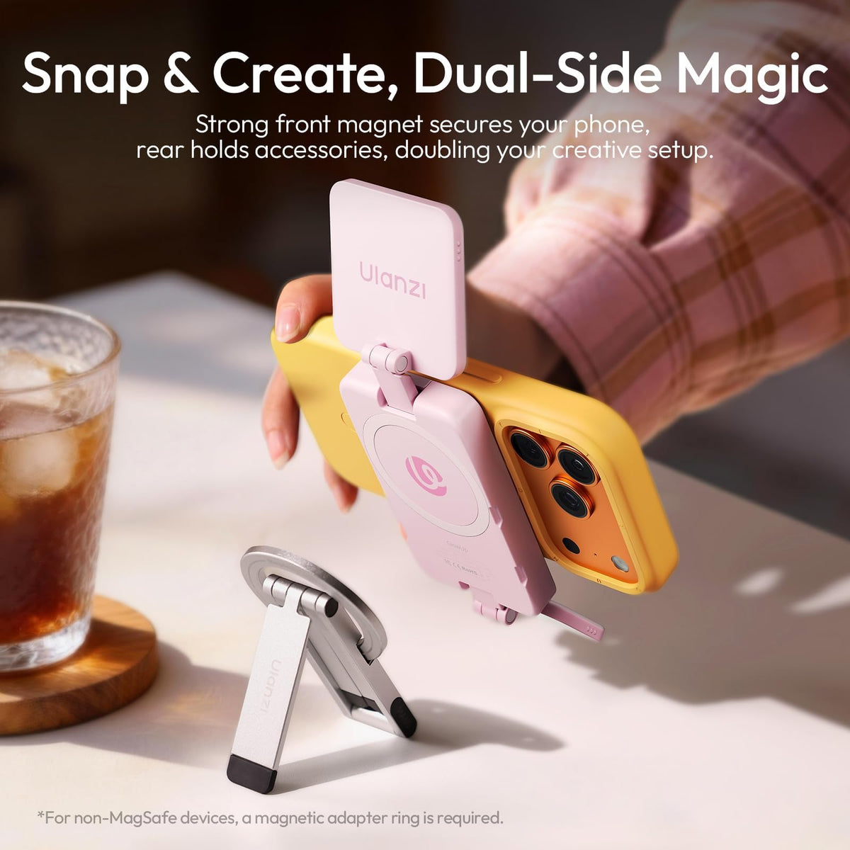 ULANZI GL01 Magnetic Phone Light LED Selfie Light for iPhone - ULANZI Official Imagery - 5