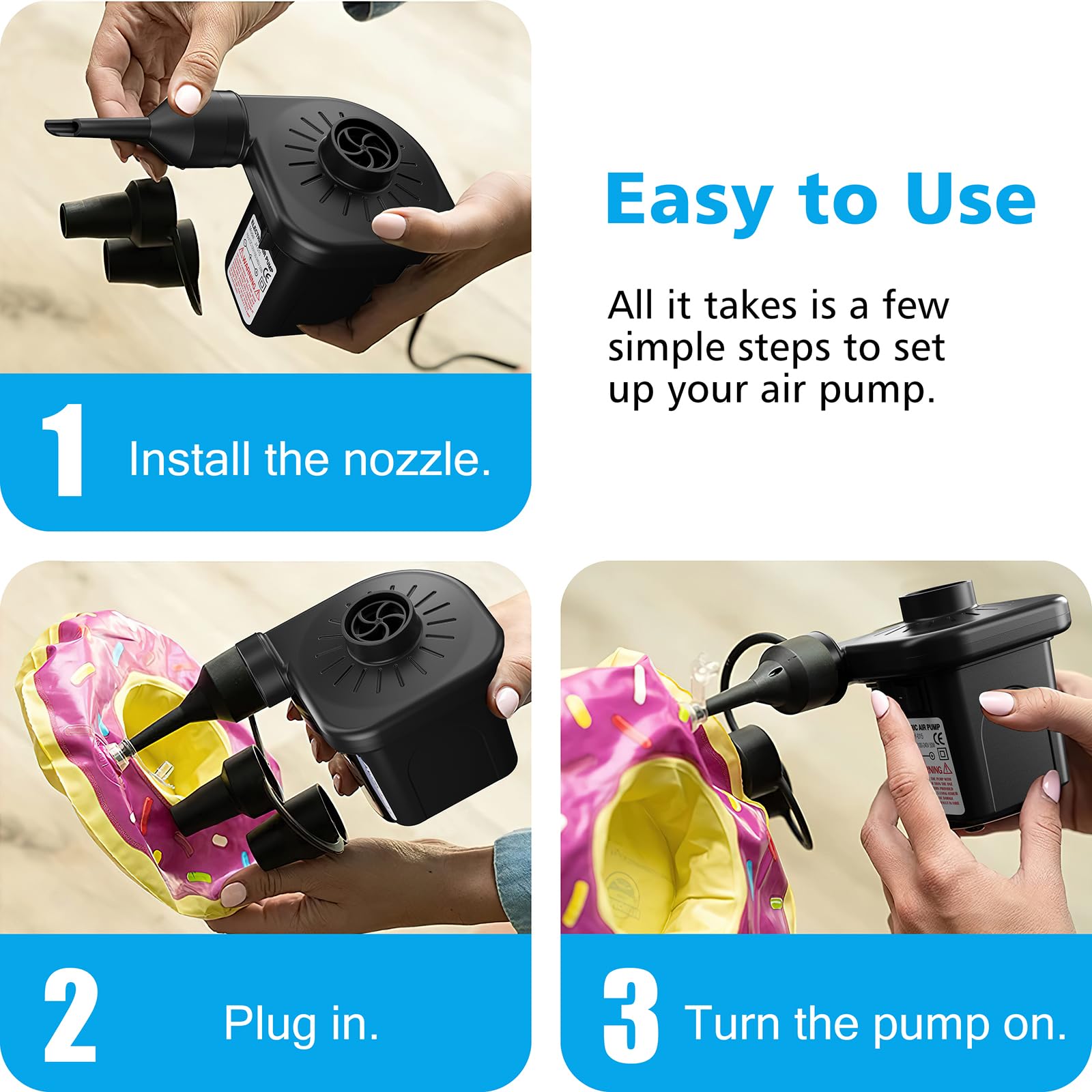 Motorenbau Electric Air Pump for Inflatables,Portable Quick-Fill Air P - View 6