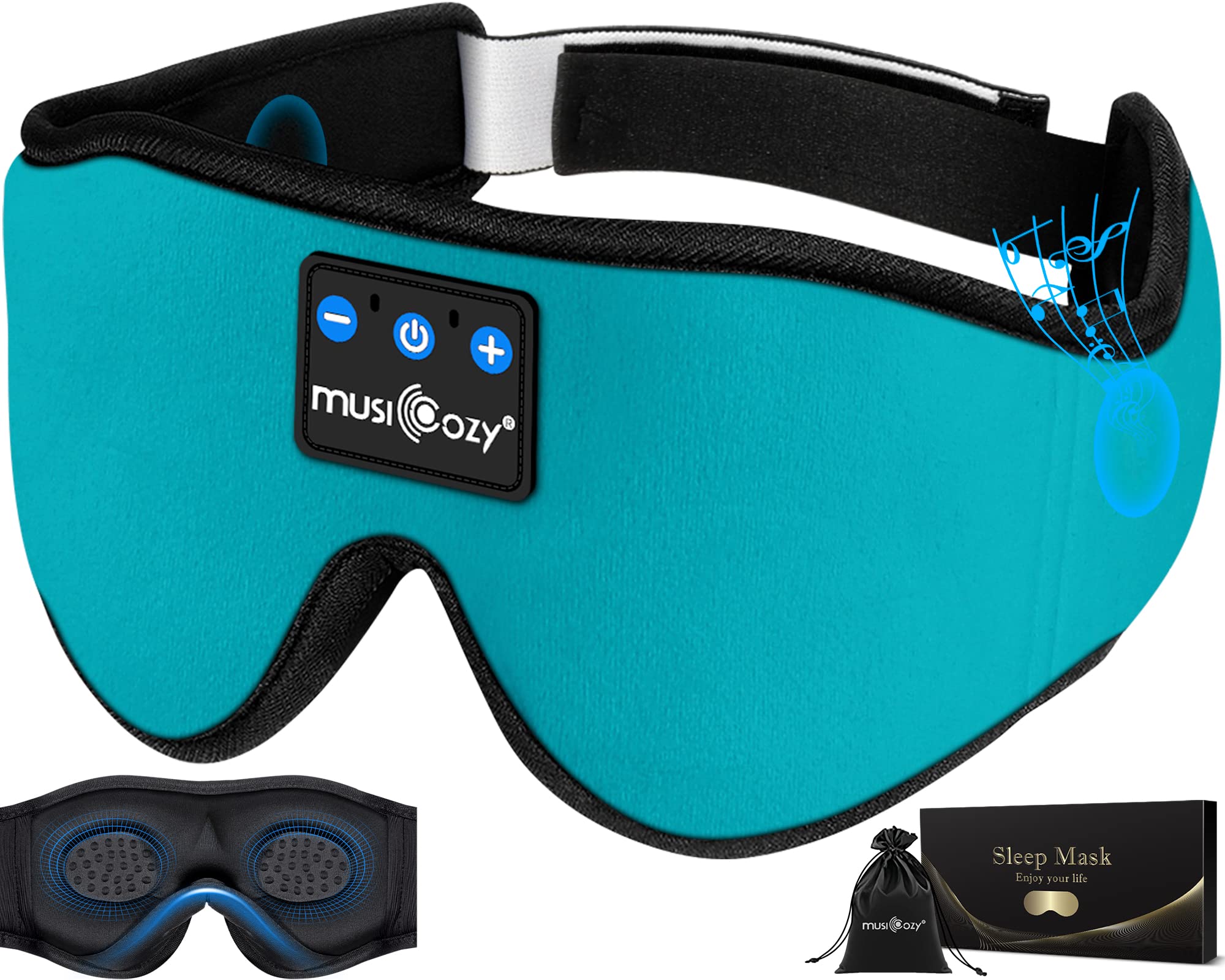 MUSICOZY 3D Sleep Headphones Bluetooth 5.4 Breathable Sleep Eye M by MUSICOZY - Angle View 10