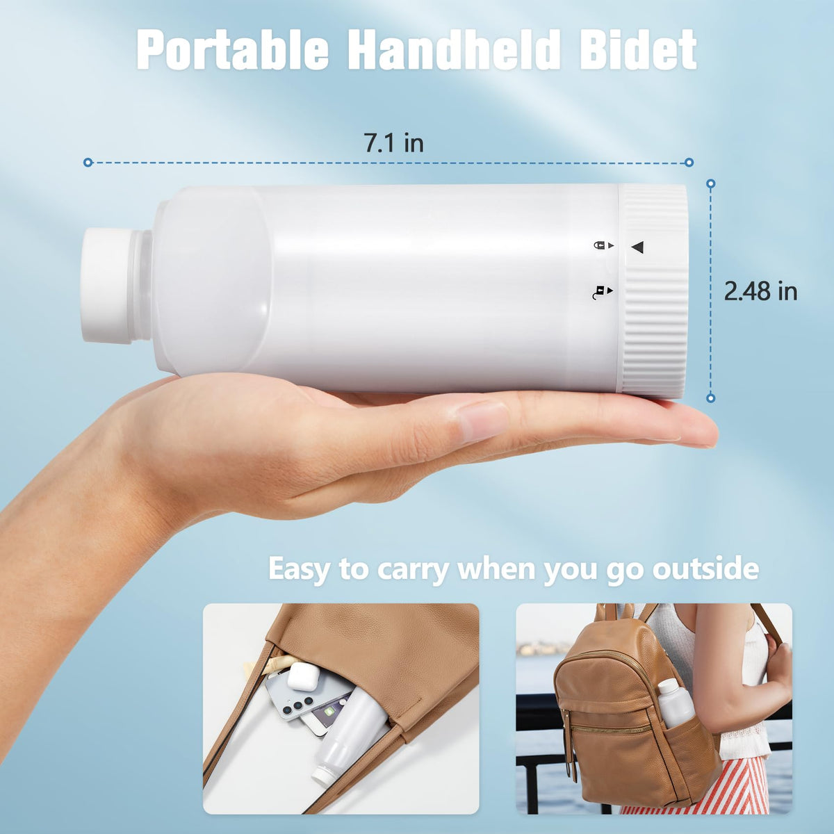 SPACEREST Portable Bidet for Travel with 360ml Bottle - SPACEREST Official Imagery - 7