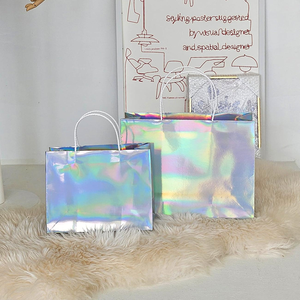 PAPERIST 5pcs 15 7x5 5x11 8 Large Holographic Silver Coating - PAPERIST Official Imagery - 7