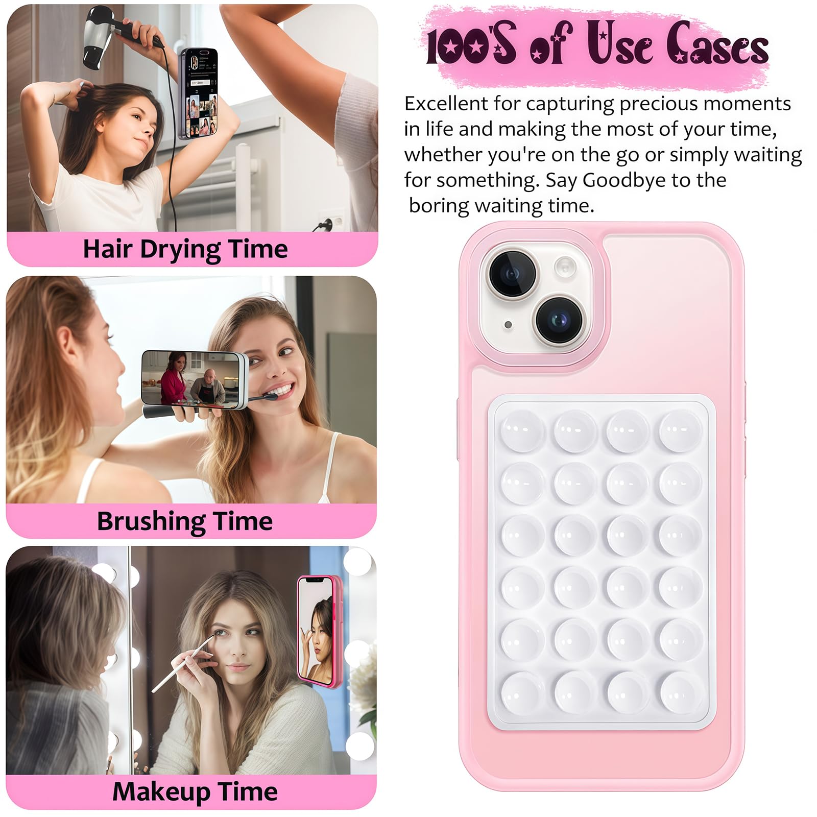 Galundge Anteel 2 Pack Silicone Suction Phone Case Mount, Non Sli by Galundge - Angle View 3