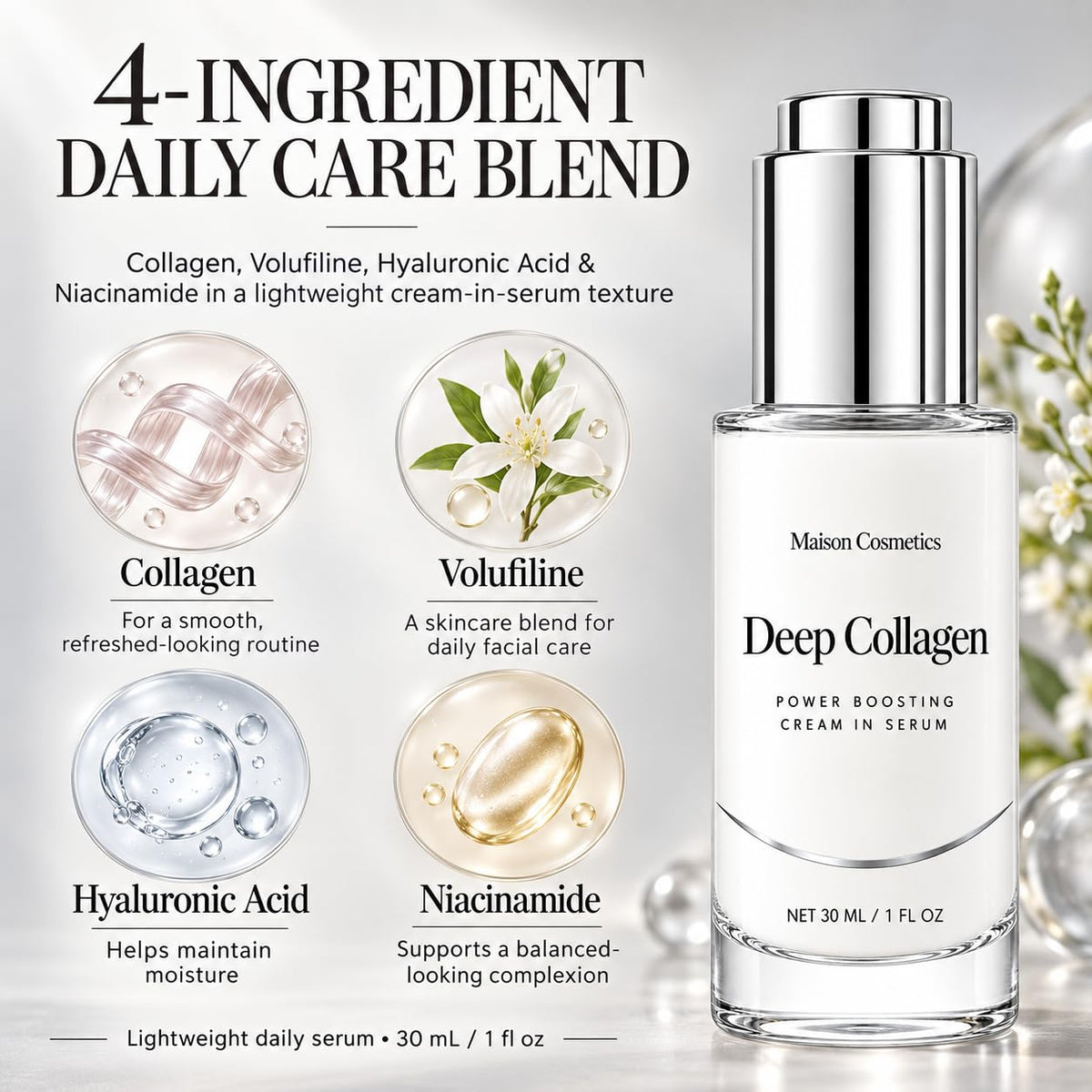 Maison Cosmetics Deep Collagen Serum with Volufiline and - Noni Energy Official Imagery - 3