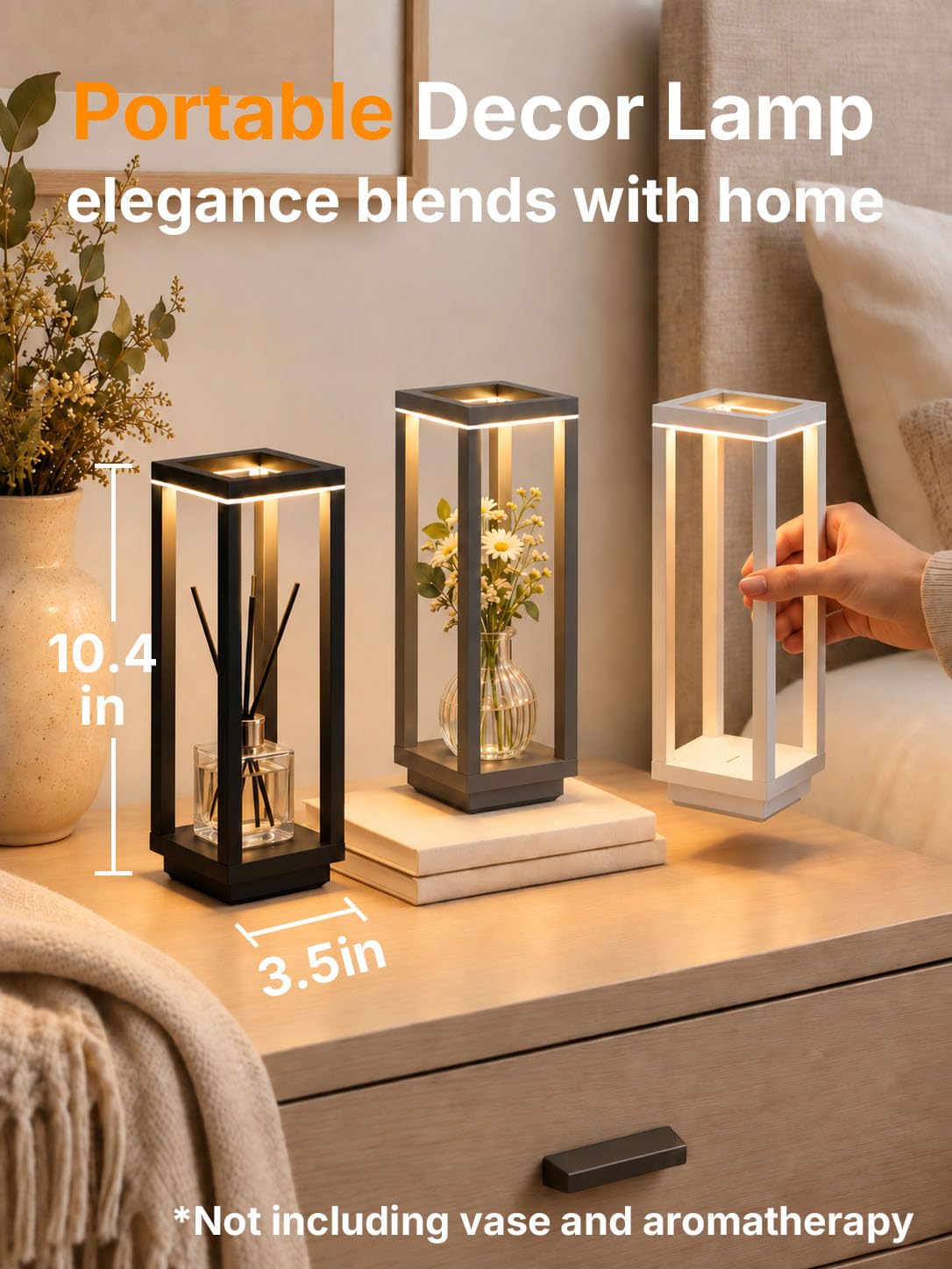 2Pack Cordless Table Lamp Rechargeable 10 Portable Table - Halostorms Official Imagery - 6