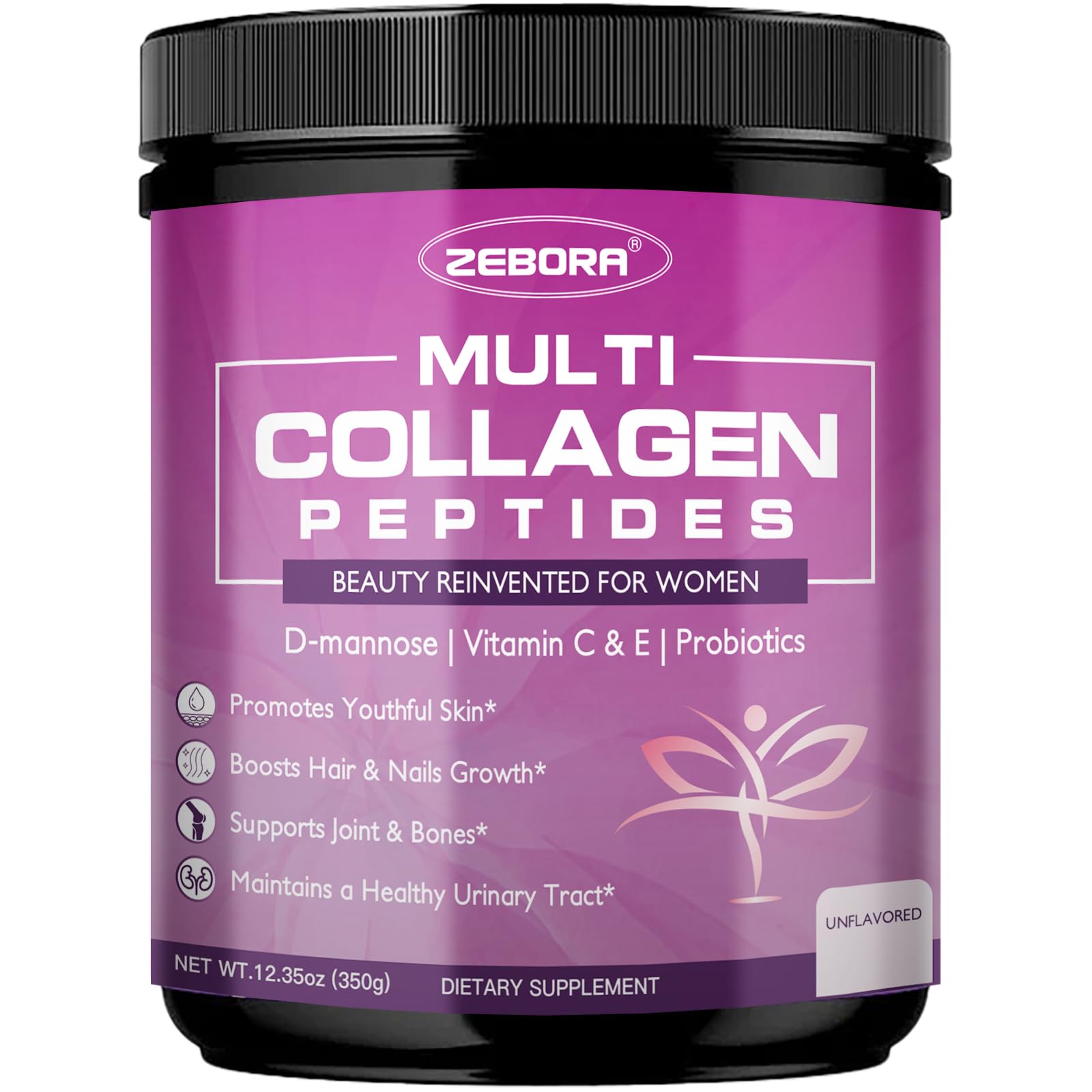 ZEBORA Multi Collagen Peptides for Women Unflavored 35 - ZEBORA Official Imagery - 2