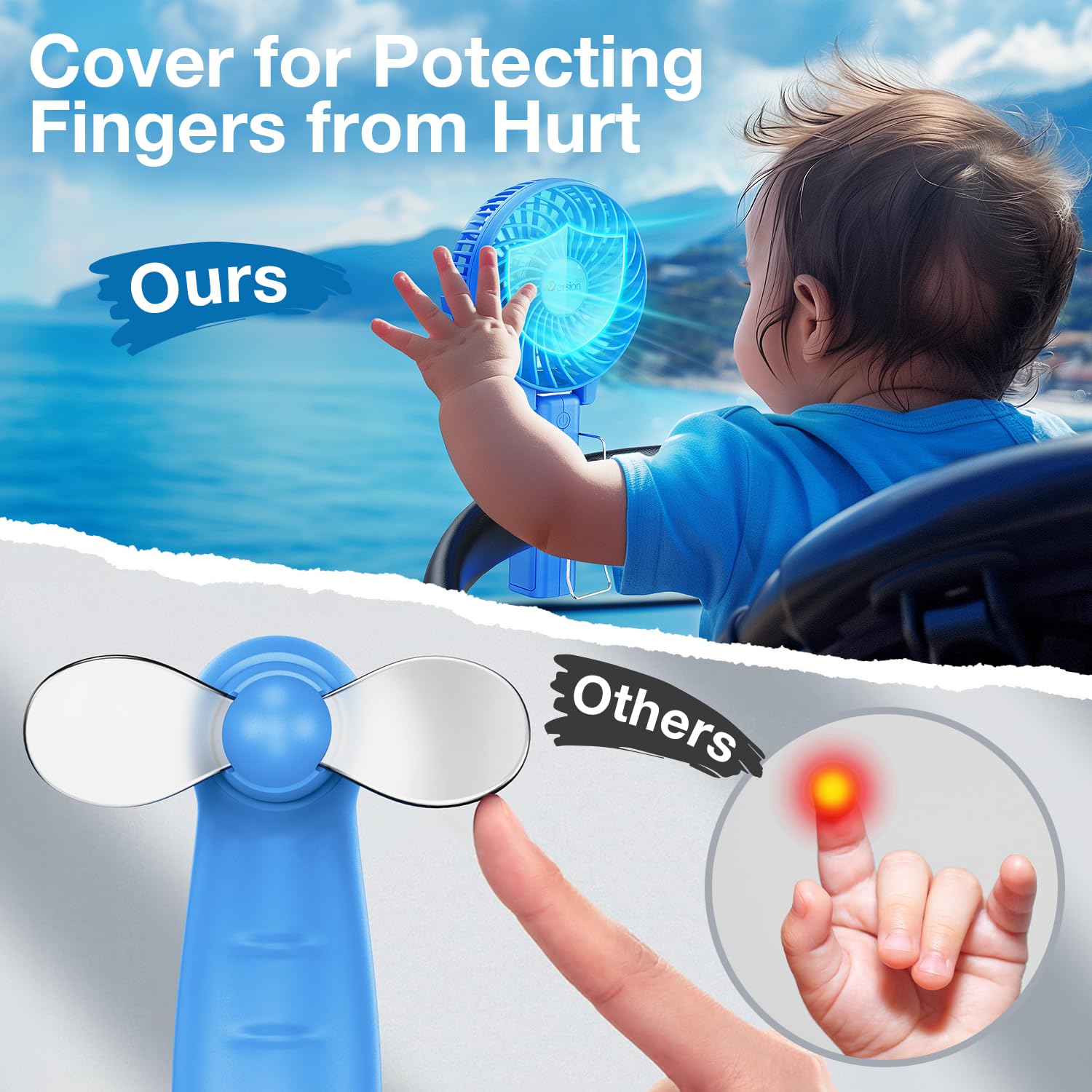 VersionTECH. Portable Handheld Fan, Powerful+Durable+180° Foldable, Mini Hand Fa - VersionTECH. Official Product View 6