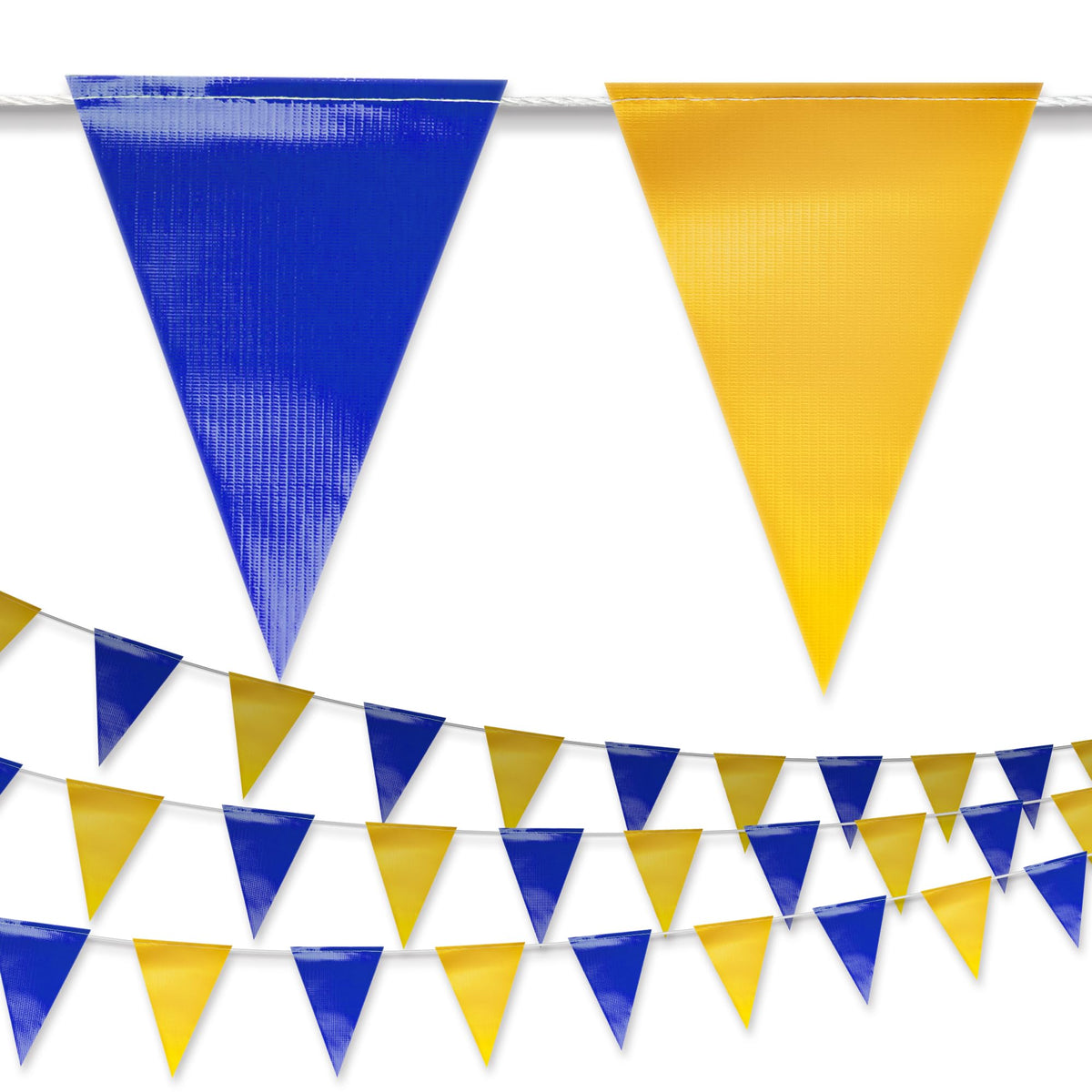 Blue Yellow Pennant Banner Flags - NACARUM Official Imagery - 1