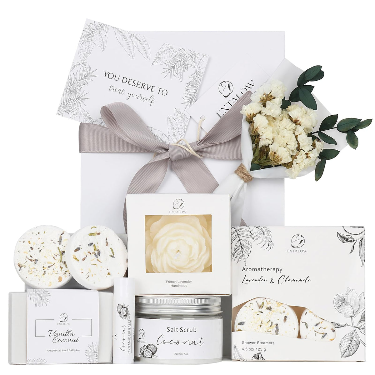 Spa Gifts for Women Coconut Lavender Home Spa Set Birthday - EXTALOW Official Imagery - 2