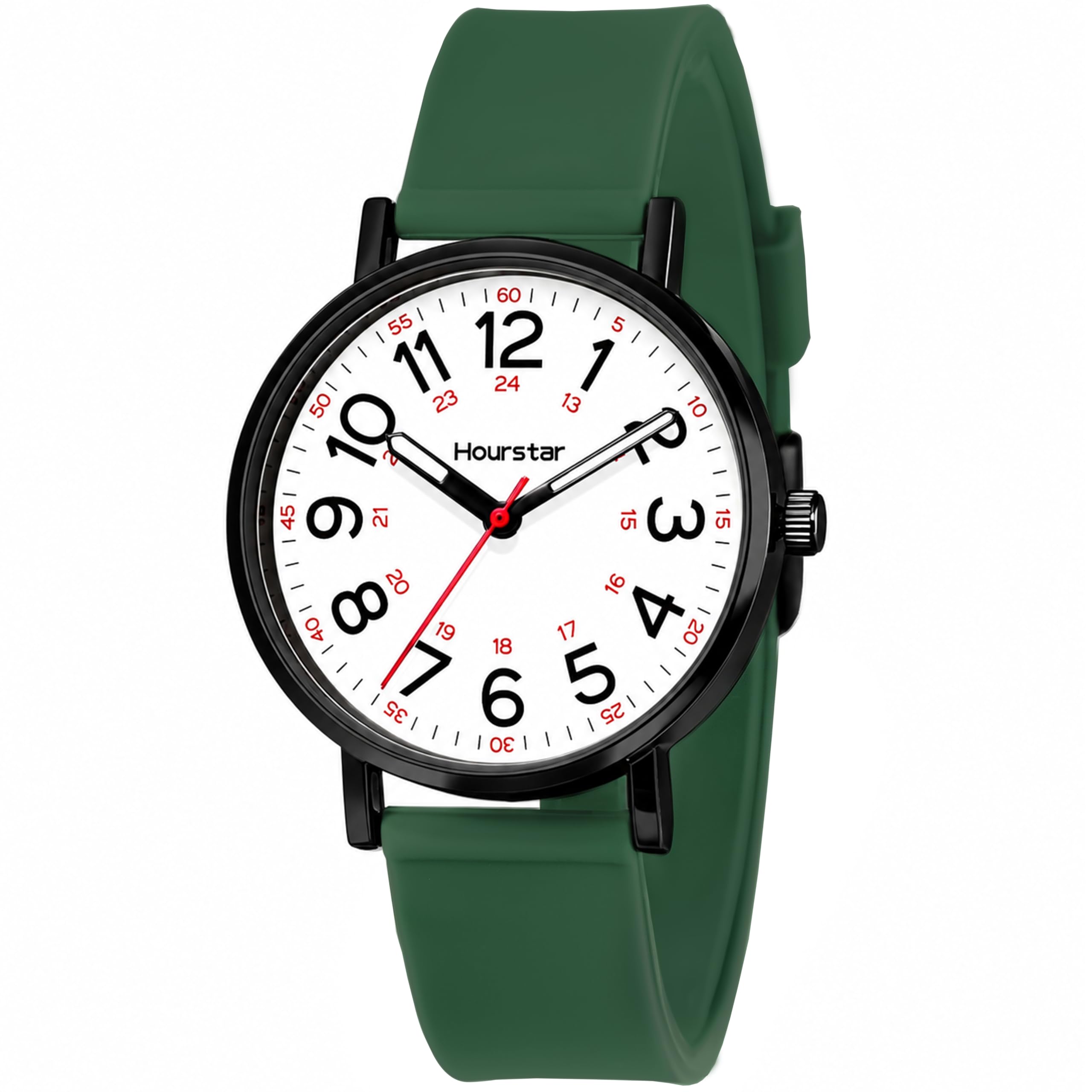 Women's Analog Nurse Watch | Second Hand | Easy Read | Silicone - Product Imagery