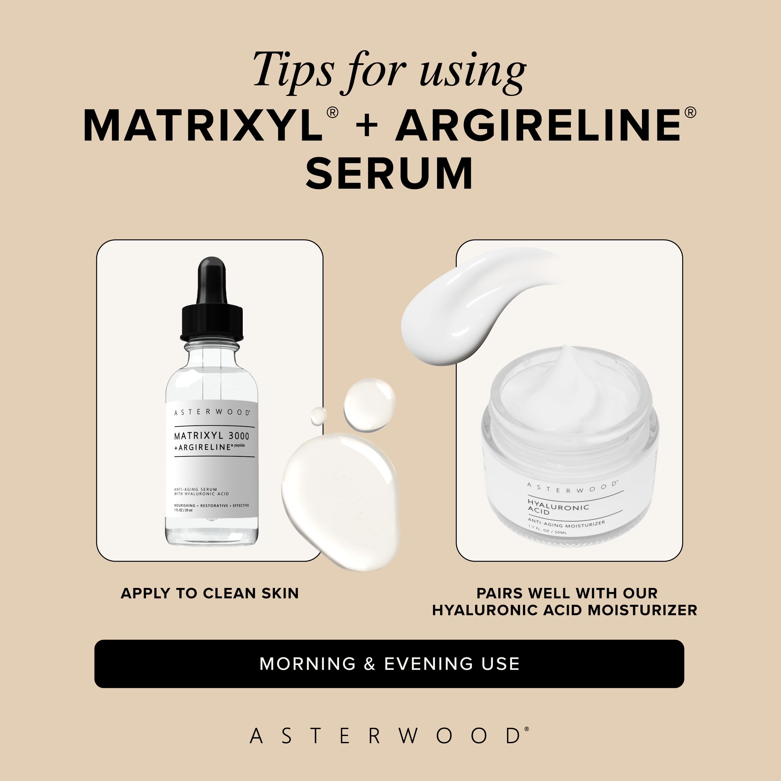 Asterwood Matrixyl 3000 & Argireline Peptide Serum with Hyaluronic Acid - Asterwood Official Product View 8