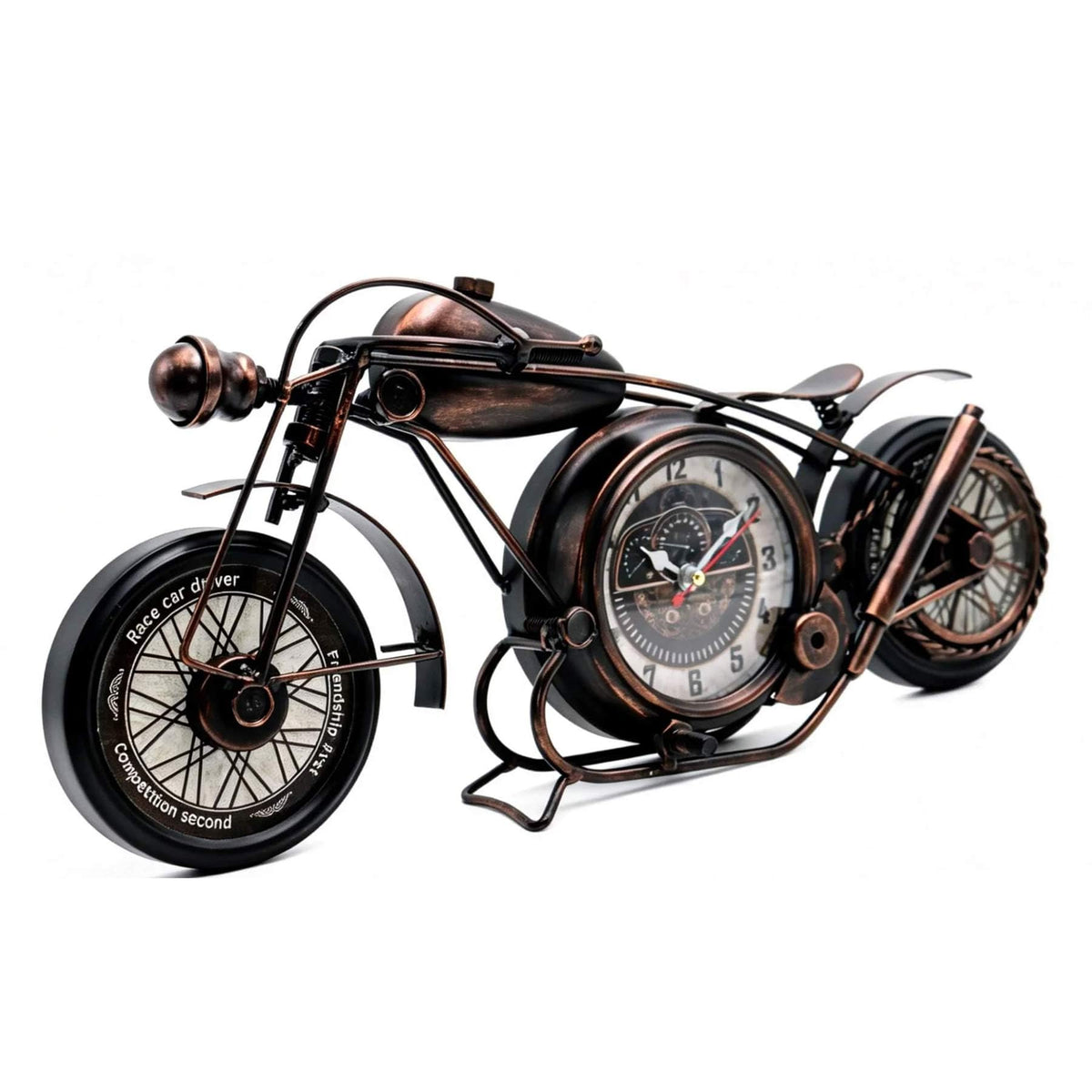 YOUKI Metal Motorcycle Wall Decor Desk Shelf Clocks Man Cave - YOUKI Official Imagery - 2
