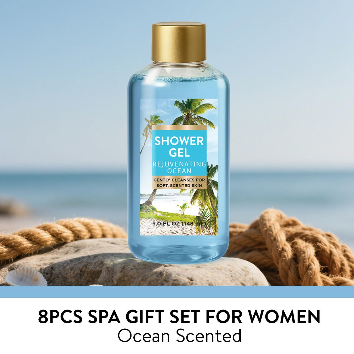 Spa Luxetique Gifts for Women 8pcs Refreshing Ocean Gift Set - SPA LUXETIQUE WORLD Official Imagery - 3