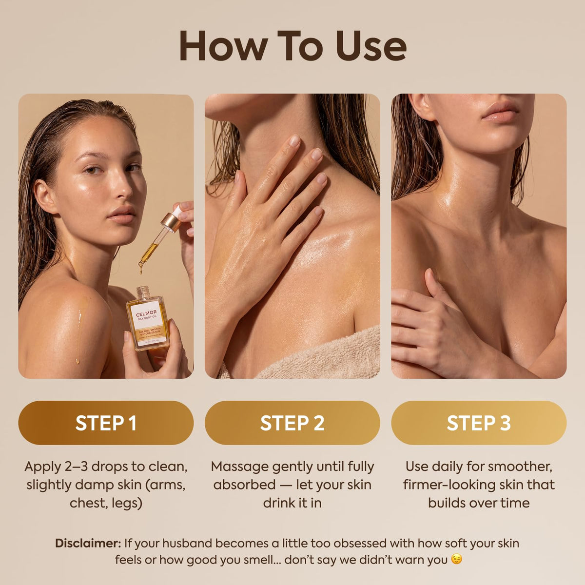 CELMOR Silk Body Oil for Women - CELMOR Official Imagery - 5