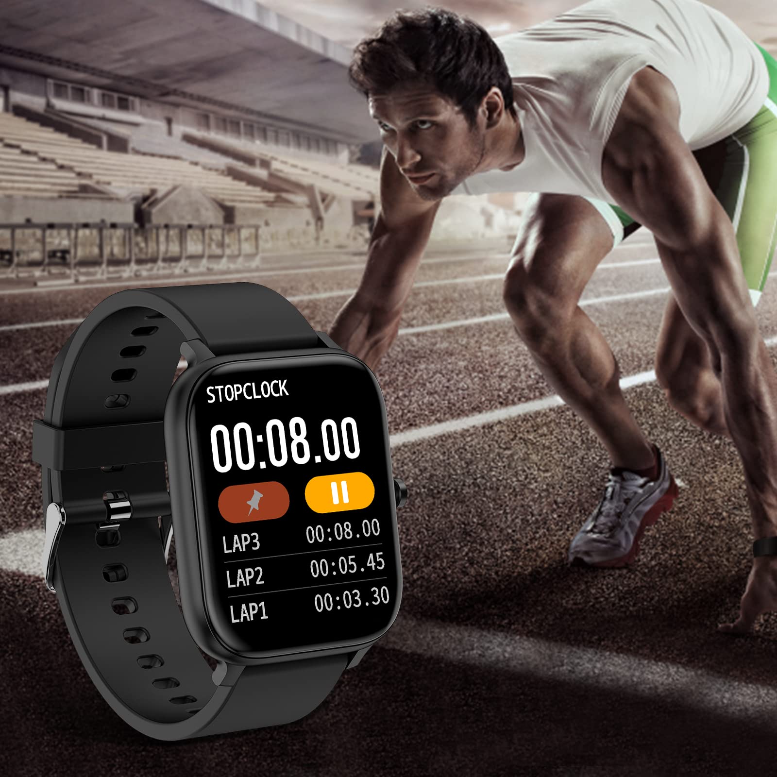 TORJALPH Smart Watch for Men Women Compatible with iPhone Samsung Andr - View 3