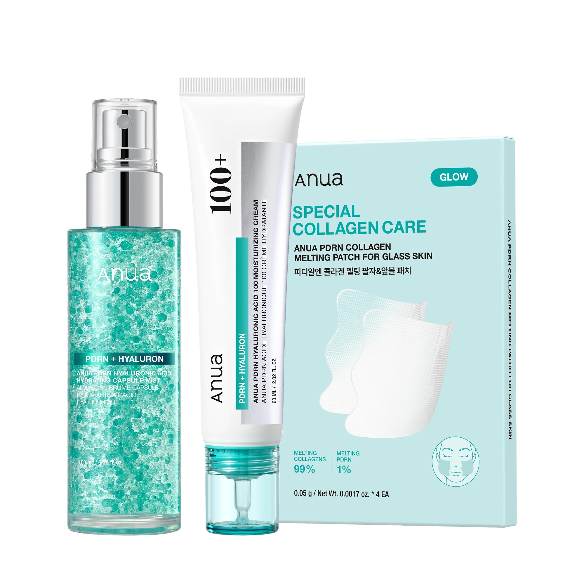 Anua PDRN Collagen Glass Skin Trio - Product Imagery