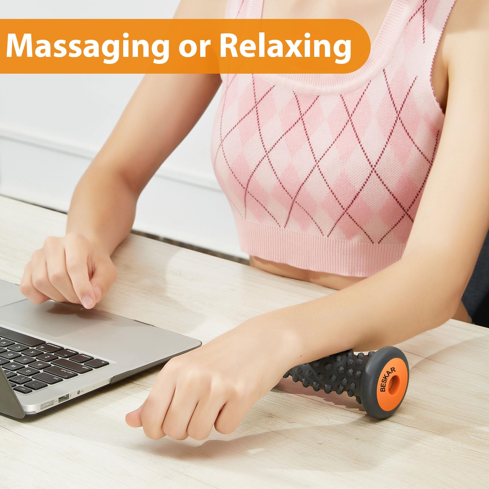 BESKAR Foot Massager Roller for Plantar Fasciitis Relief by BESKAR - Angle View 6