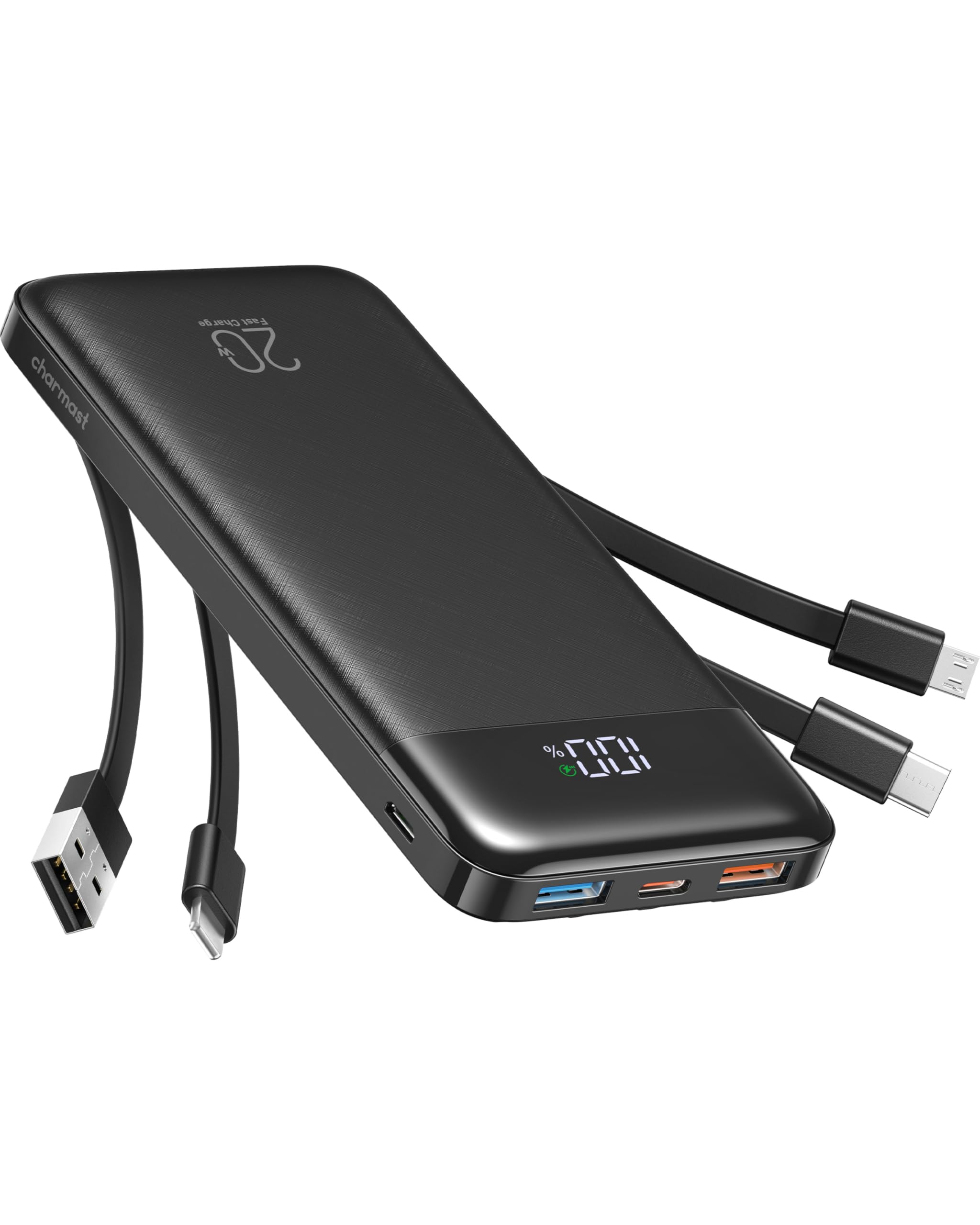 charmast Portable Charger Built in Cables 20000mAh Power - charmast Official Imagery - 2