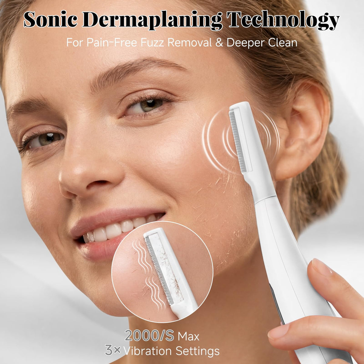 Sonic Dermaplane Razor for Women Face Peach Fuzz Removal - Cutemiss Official Imagery - 5
