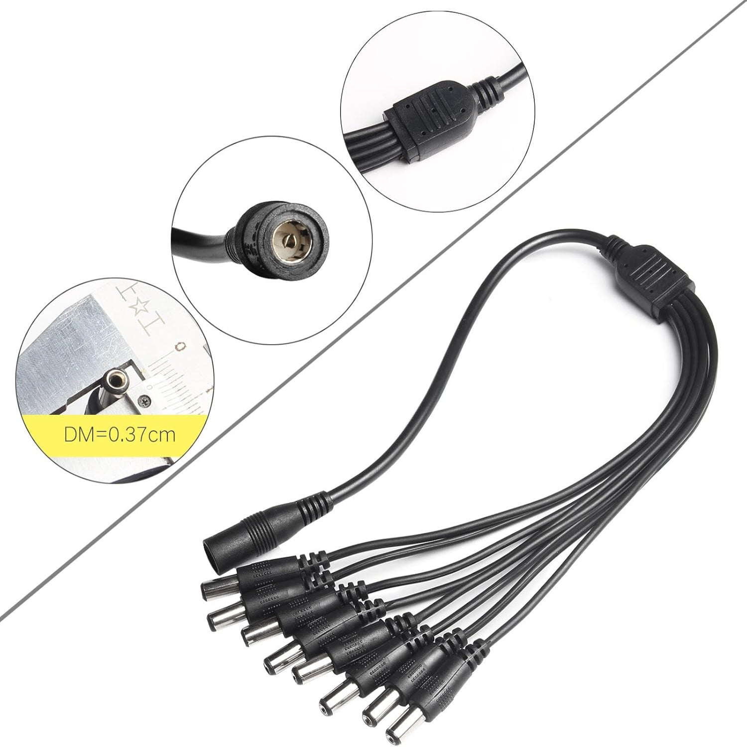 Fancy Buying security camera power adapter 12V 5A, AC to DC, 8-way splitter for surveillance systems