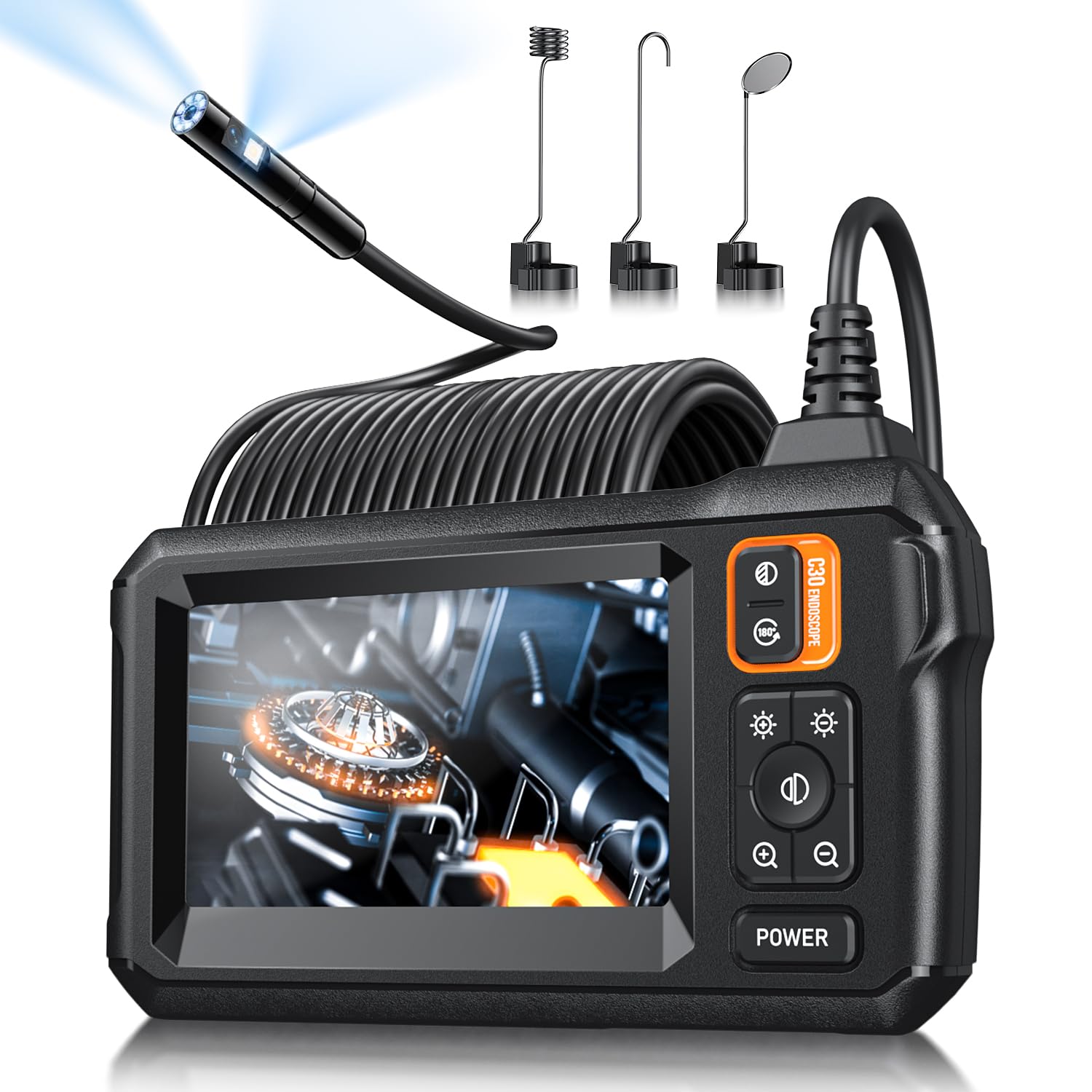 MugEasy Endoscope Camera with Light, Inspection Borescope Camera by MugEasy - Angle View 9