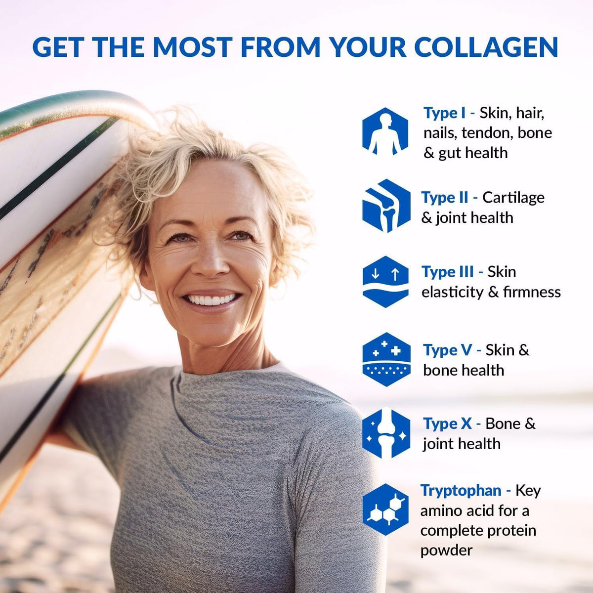BioTrust Multi Collagen Peptides Unflavored Powder - BioTrust Official Imagery - 5