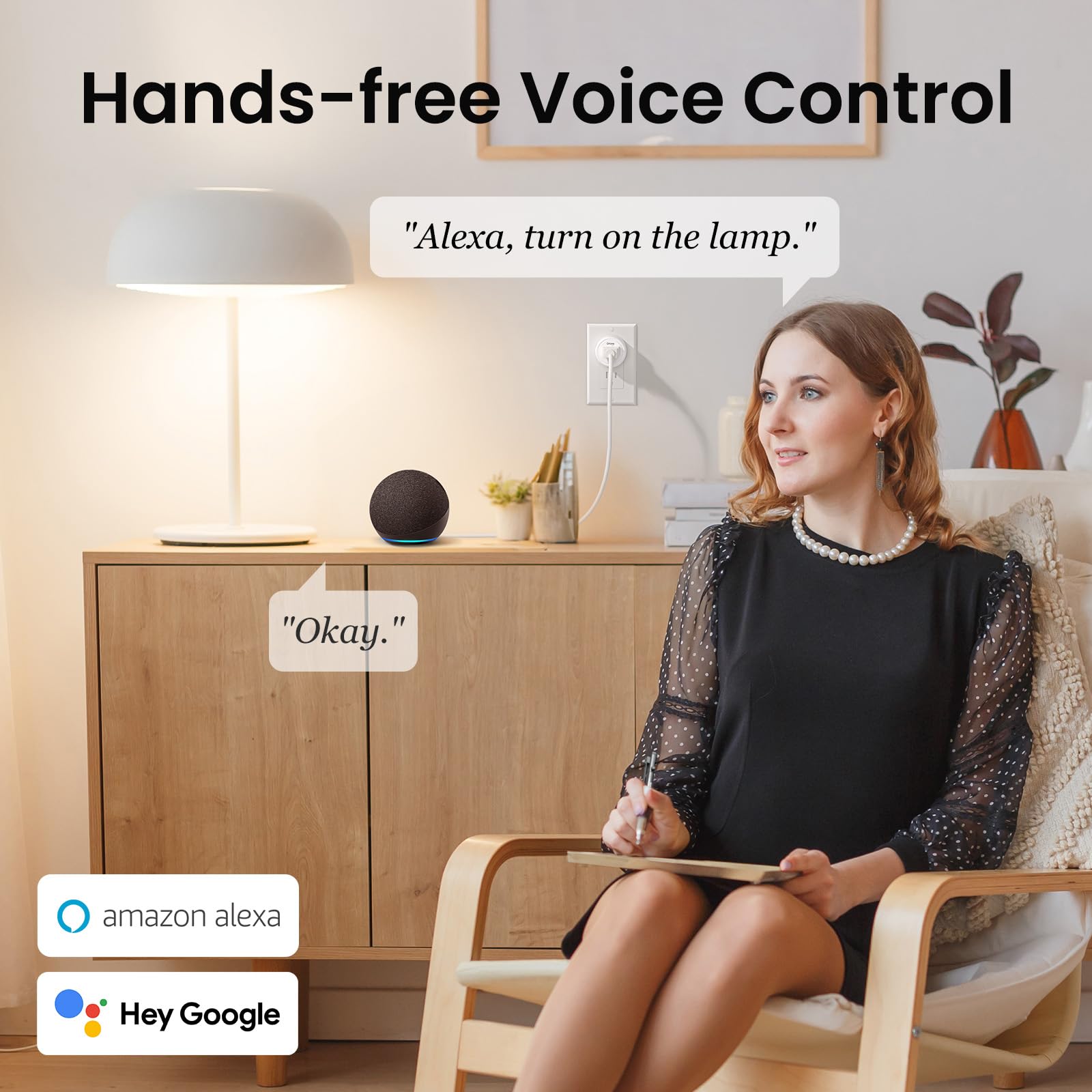 GHome Smart Plug Mini, WiFi Smart Outlet Plug Works with Alexa and Google Home, - GHome Smart Official Product View 3