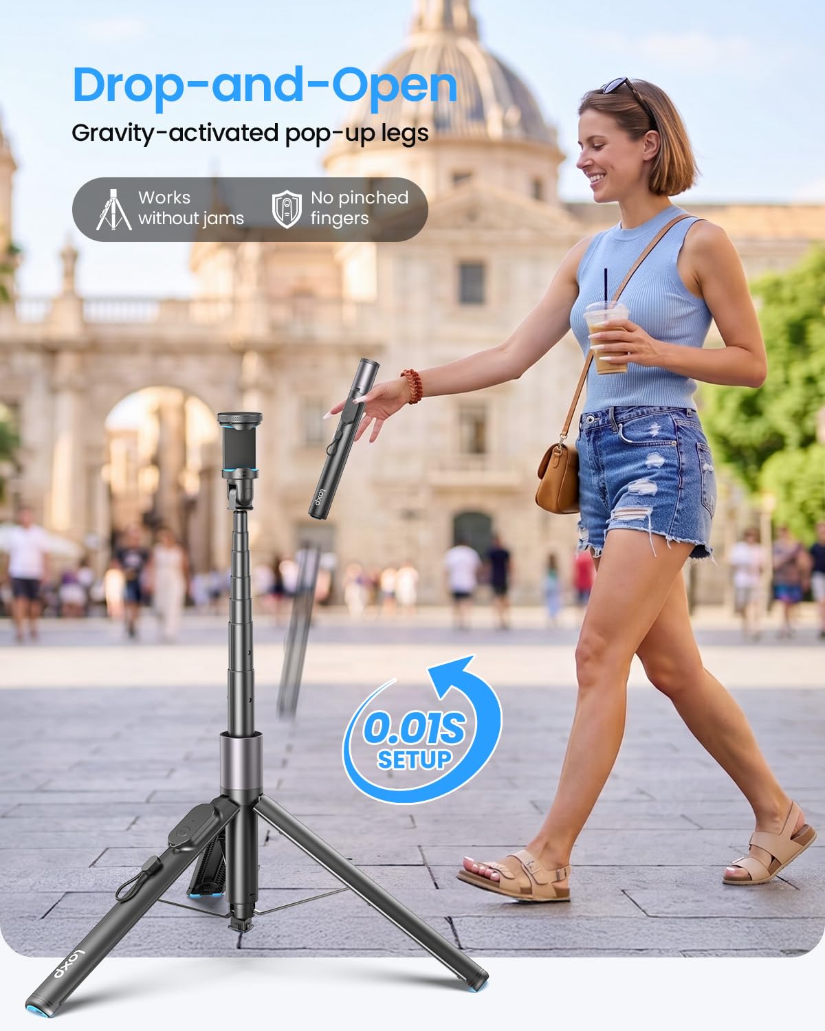 67 Phone Tripod with Remote 0 01s Auto Open for Content - LOXP Official Imagery - 3
