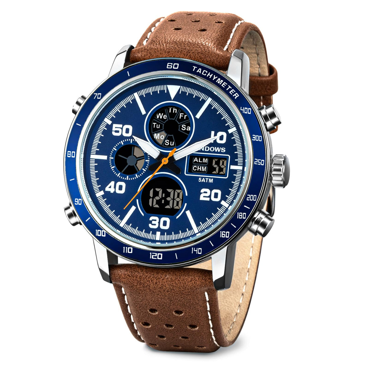 PINDOWS Mens Digital Analog Watches Multifunction Sport - PINDOWS Official Imagery - 7