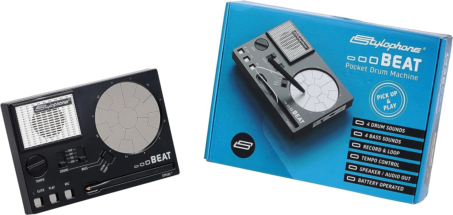 Stylophone Beat - Compact Stylus Drum Machine | 4 Drum Kits & 4 B by Stylophone - Angle View 6