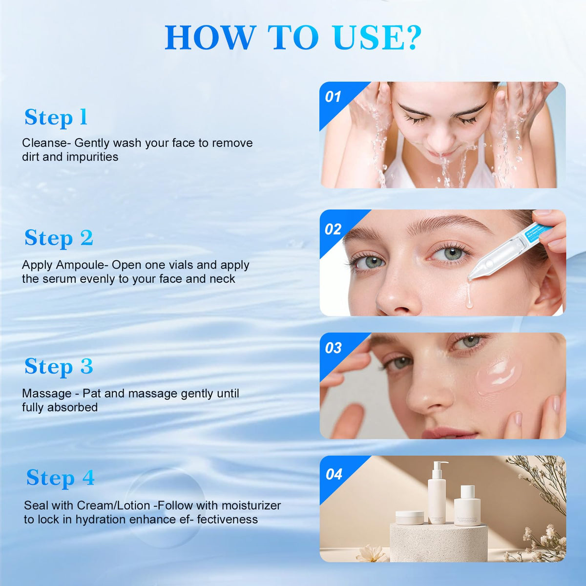 Hyaluronic Acid Serum for Face 3 4D Deep Hydrating Facial - BurGift Official Imagery - 6