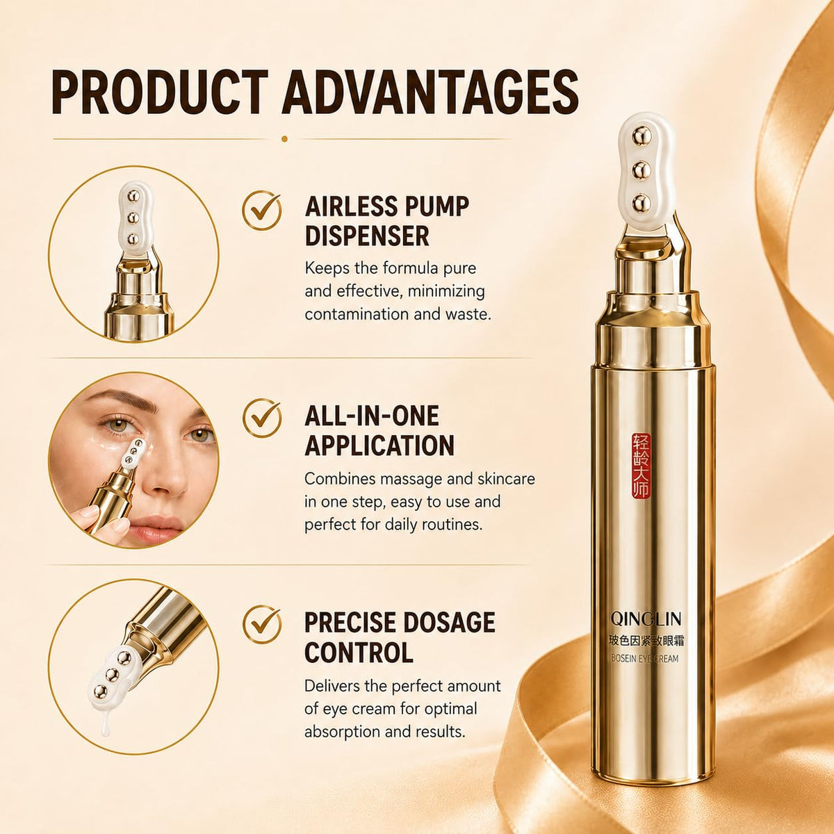 QINGLIN Anti Wrinkle Caffeine Under Eye Creams for Puffiness - QINGLIN Official Imagery - 7
