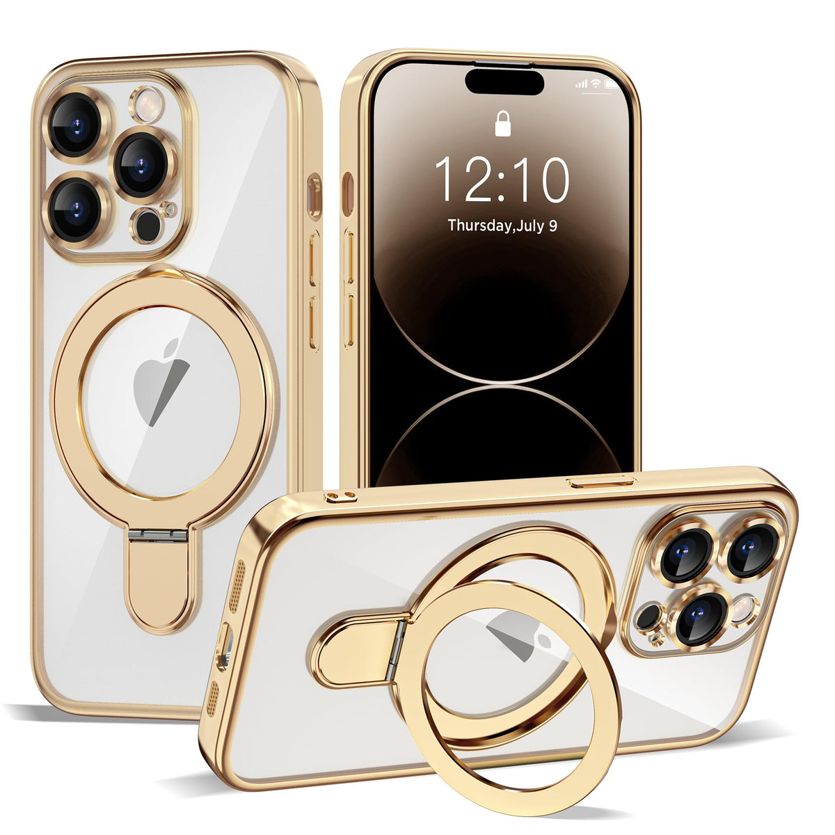 Plating Clear Phone Case for iPhone 14 Pro with Stand 6 1 - ETPESOK Official Imagery - 1