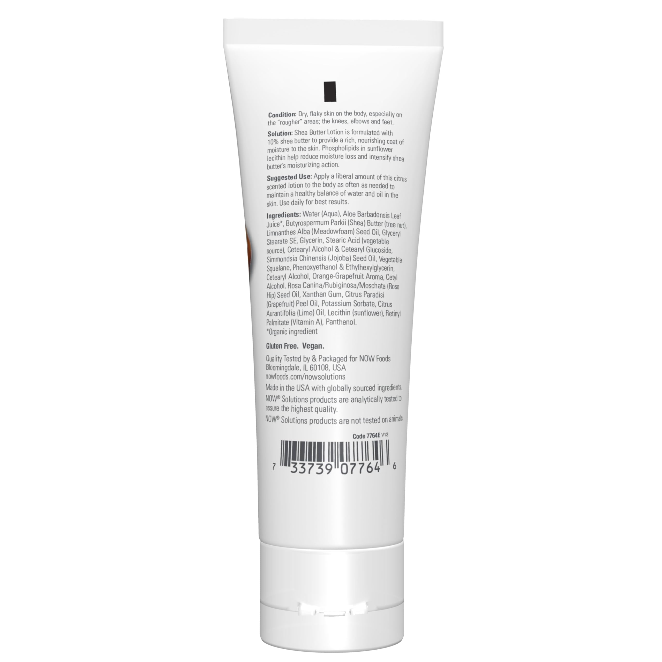 NOW Solutions, Shea Butter Lotion, Moisturizing Dry Rough Skin, - NOW
