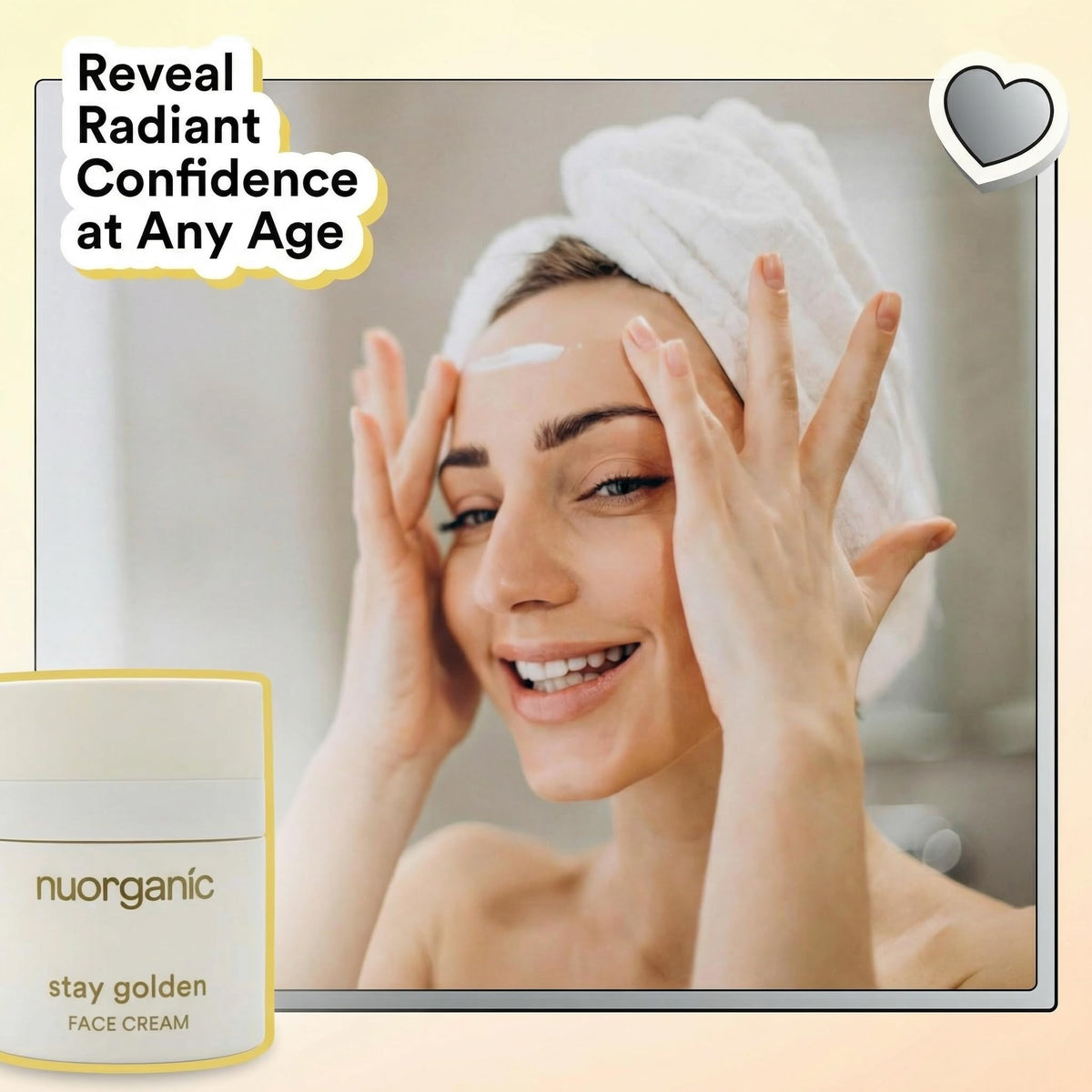 24k Gold Firming Face Cream Tightening Moisturizer for Face - NuOrganic Cosmetics Official Imagery - 8