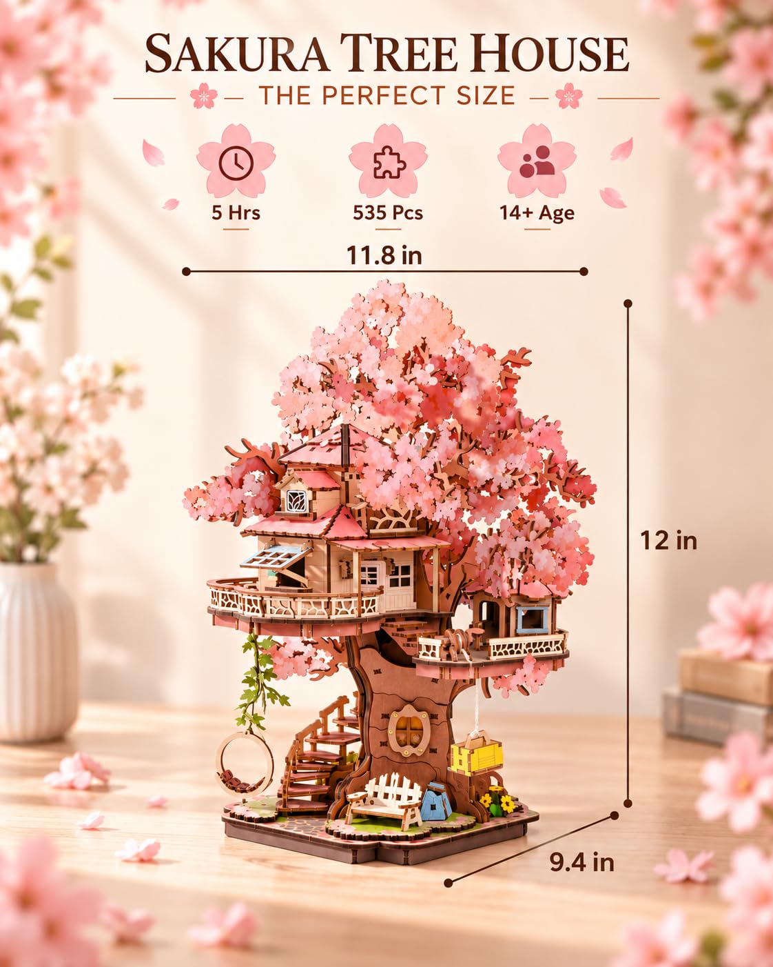 Rolife DIY Miniature House Kits Sakura Tree House 12 3D - Rolife Official Imagery - 4