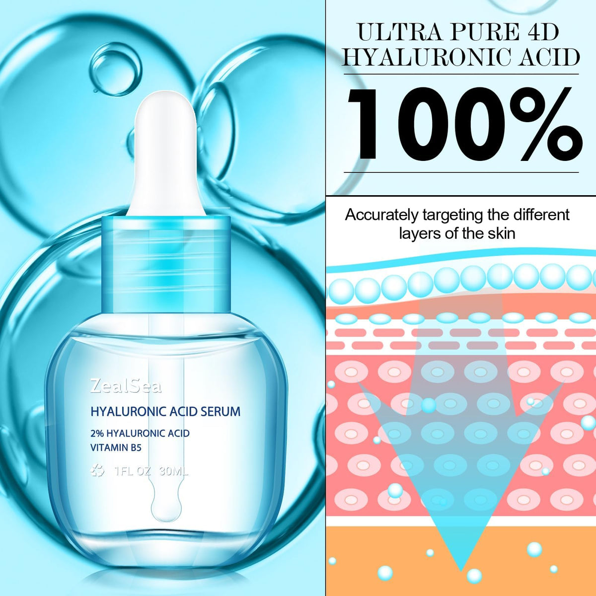 ZealSea EWG Hyaluronic Acid Serum 2 Pack Hydrating Face - ZealSea Official Imagery - 8
