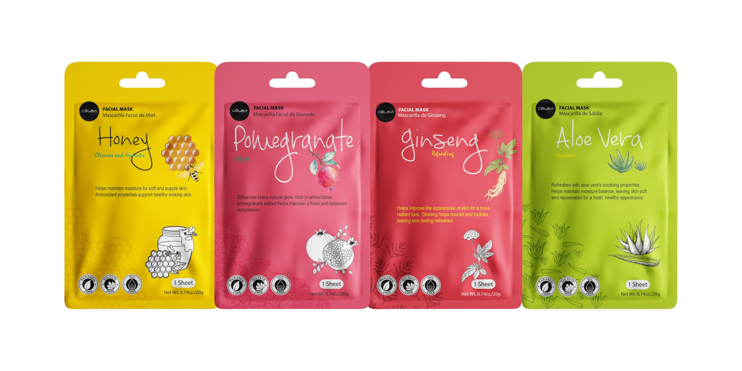 celavi Face Mask Set Korean Beauty Essence Facial Paper - Celavi Cosmetics Official Product Imagery - 4