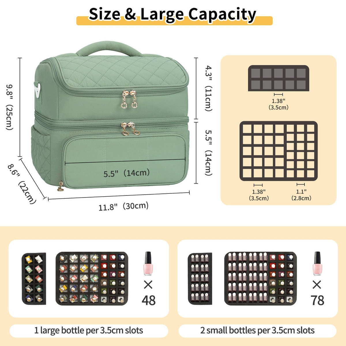 Nail Polish Organizer Nail Organizers And Storage Bag Holds - CUBETASTIC Official Imagery - 4