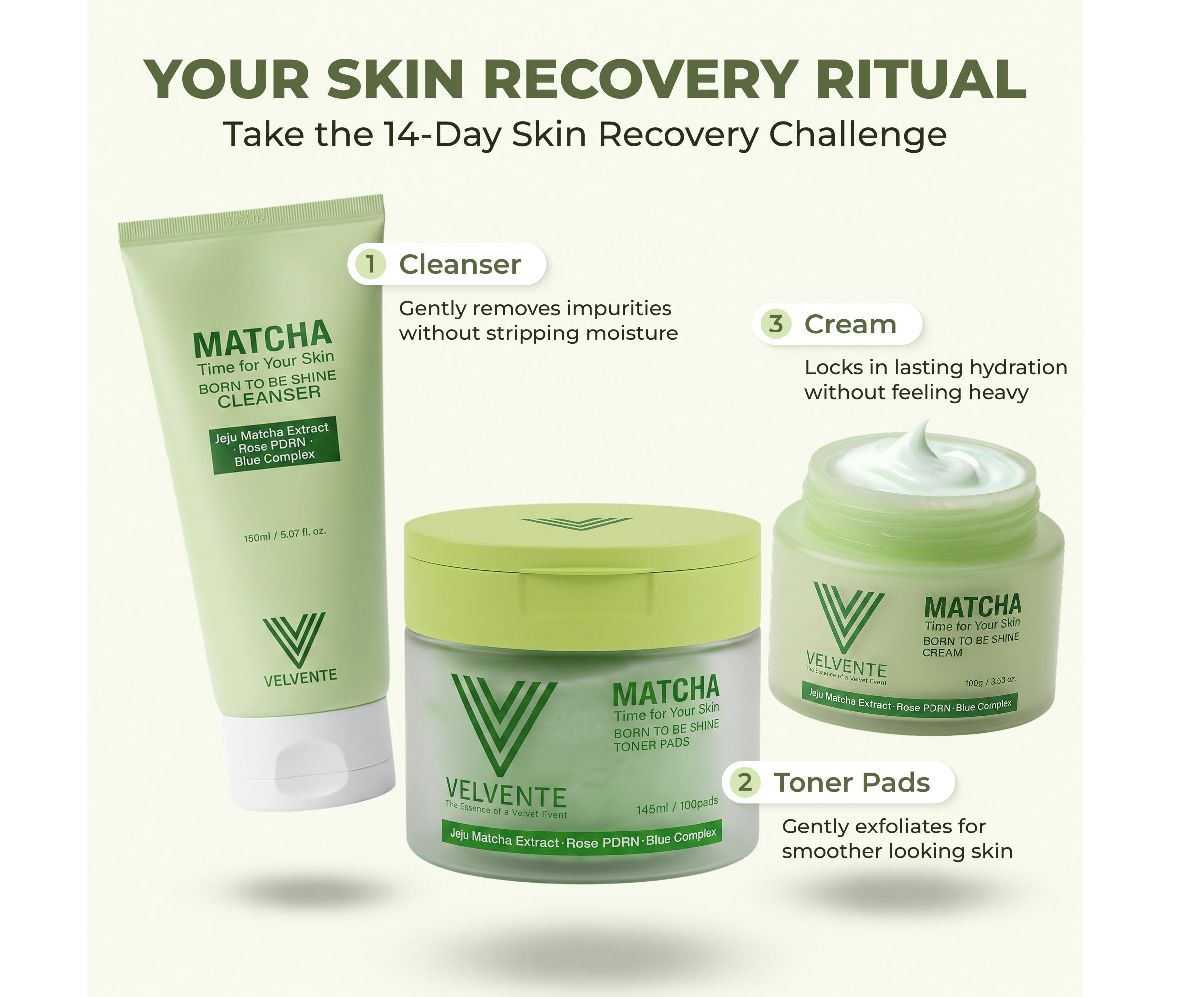 Matcha PDRN Korean Cleanser & Face Wash, Acne-Prone Sensitive... - VELVENTE Official Product View 7