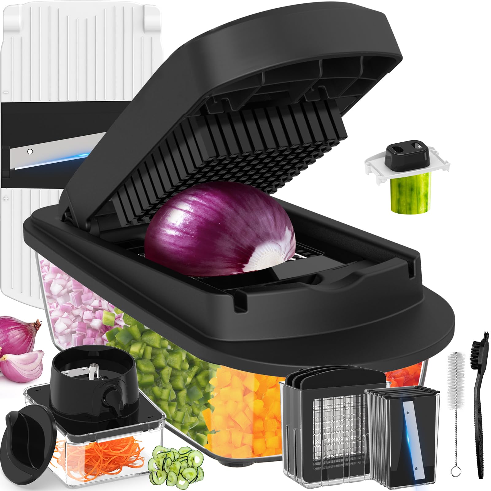 Ukeetap 12-Blade Cook Tool & Gadget Sets, Chopper Slicer Grater - Product Imagery