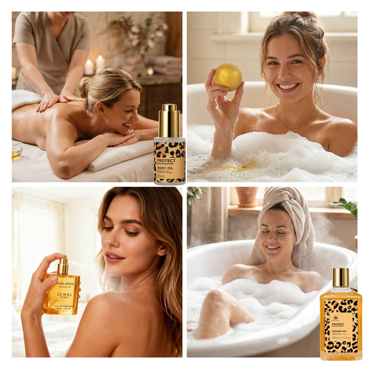 Gifts for Women 32 Pcs Honey Almond Bath Body Gift Basket - RA ROSA ACCA Official Imagery - 7