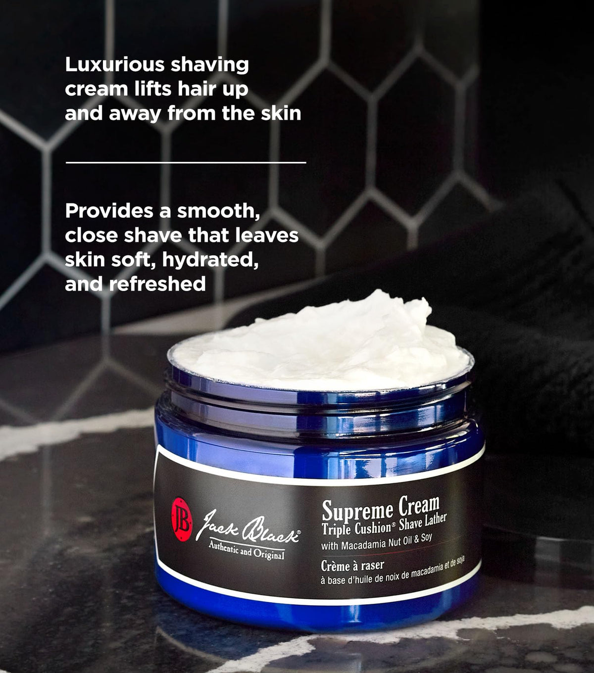 Jack Black Supreme Cream Triple Cushion Shave Lather Mens - Premium Selection Official Imagery - 3