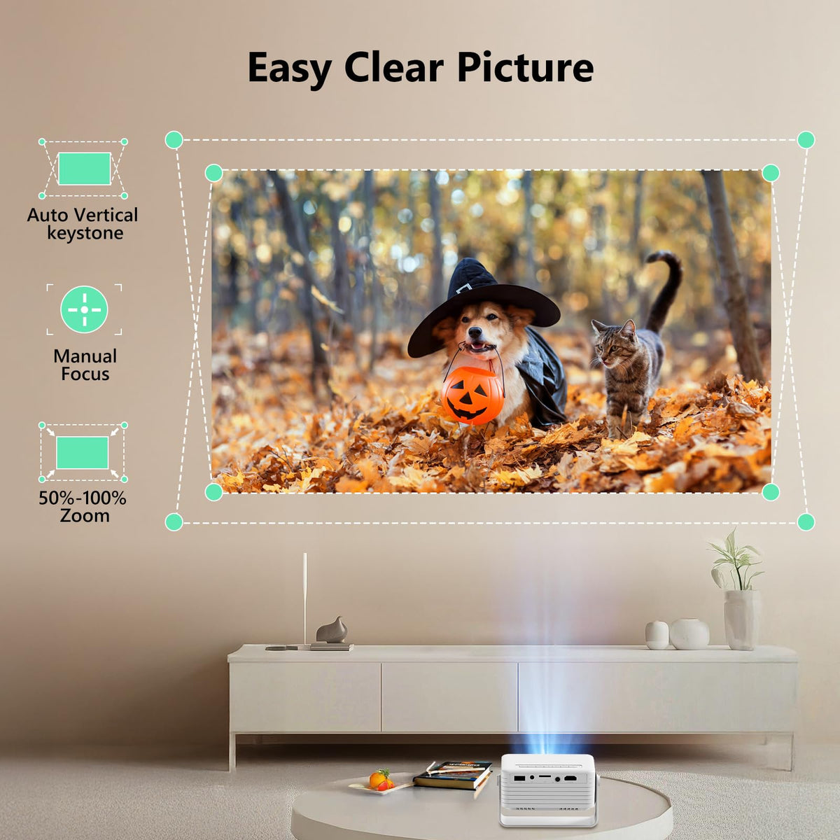 Yoton Y3 Mini Projector Ultra Compact 317g 360 Stand Auto - YOTON Official Imagery - 8