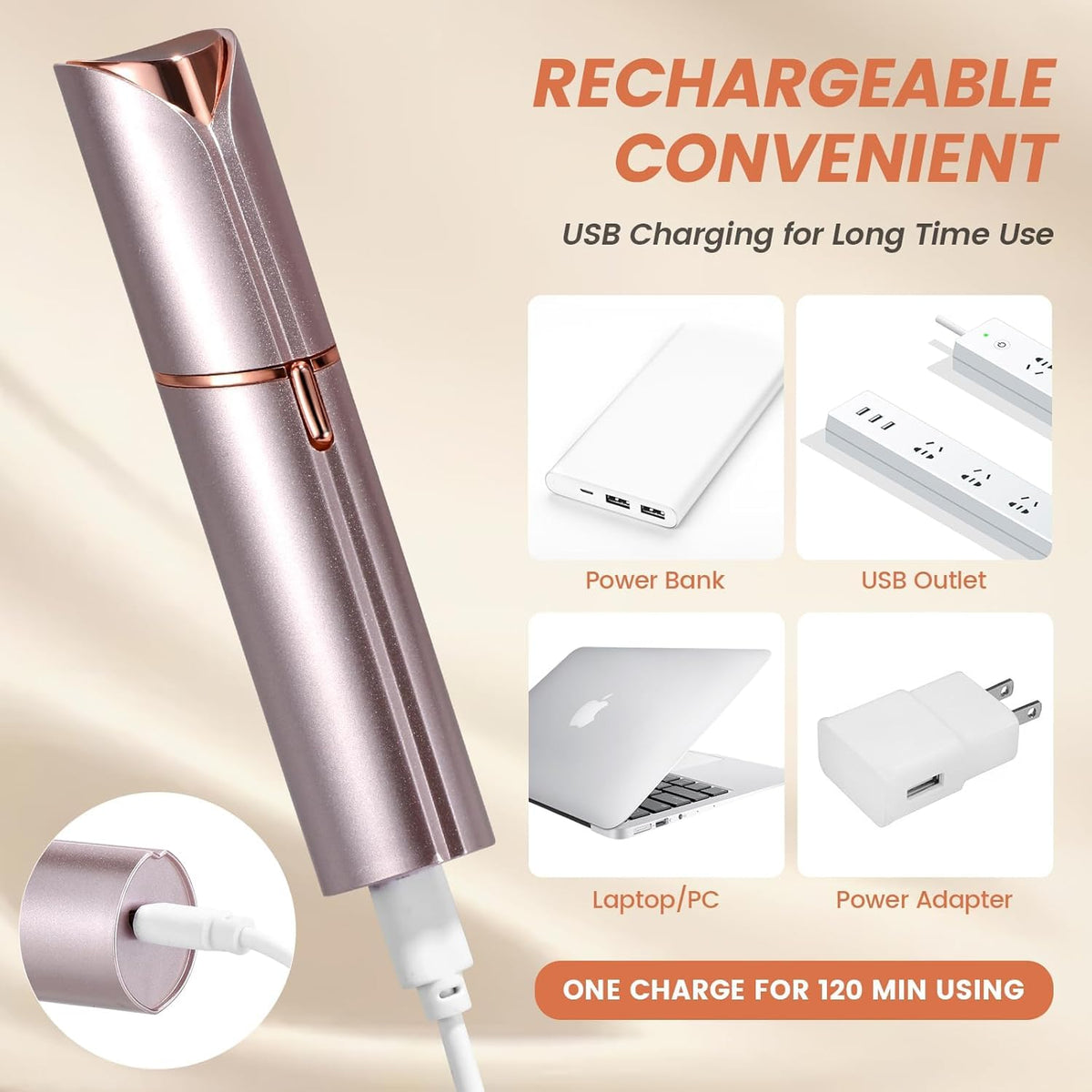 Facial Hair Removal for Women Portable Painless Hair Remover - bikurpia Official Imagery - 4