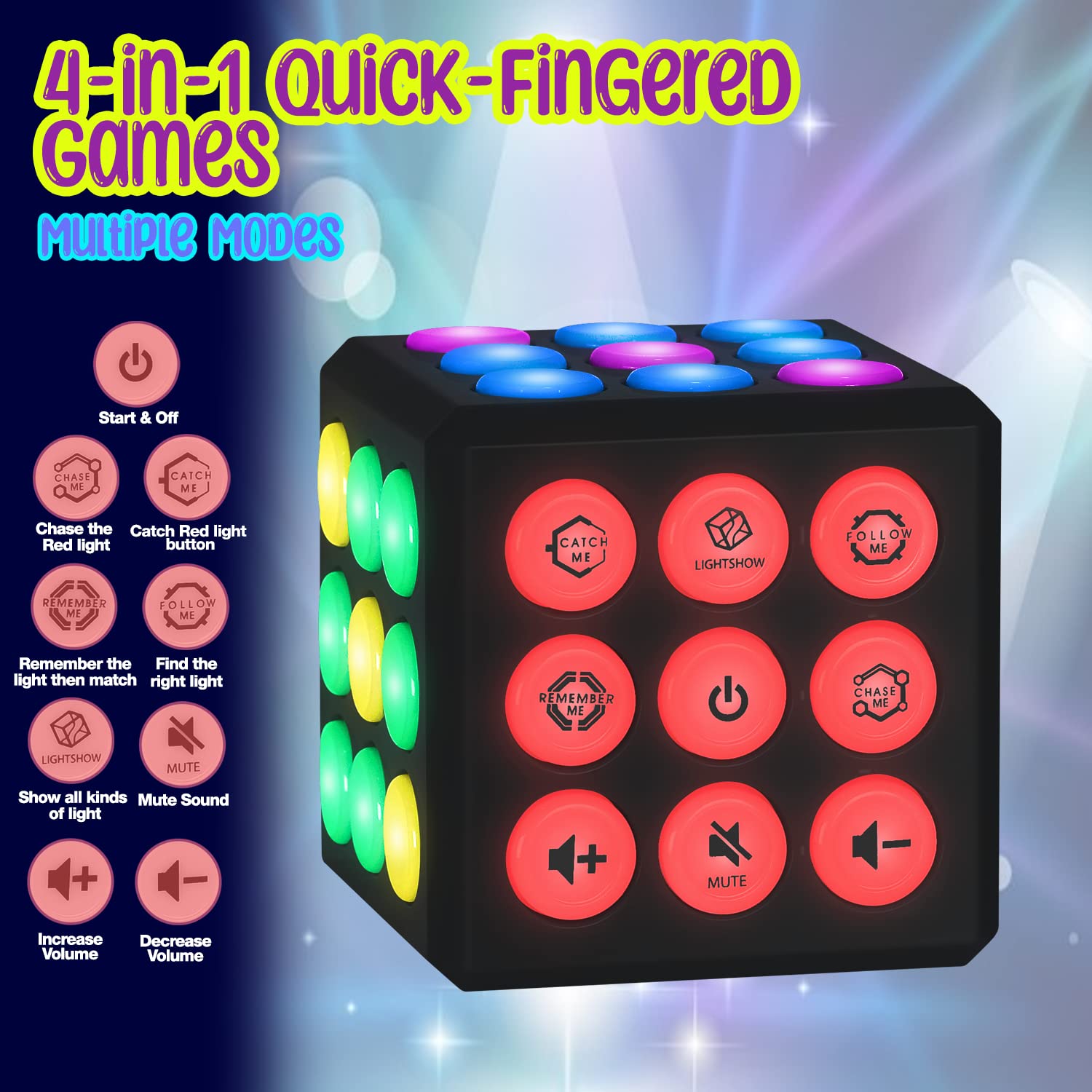 PlayRoute Electronic Brain & Memory Game Cube - Fun Toy Gift Idea - PlayRoute Official Product View 3