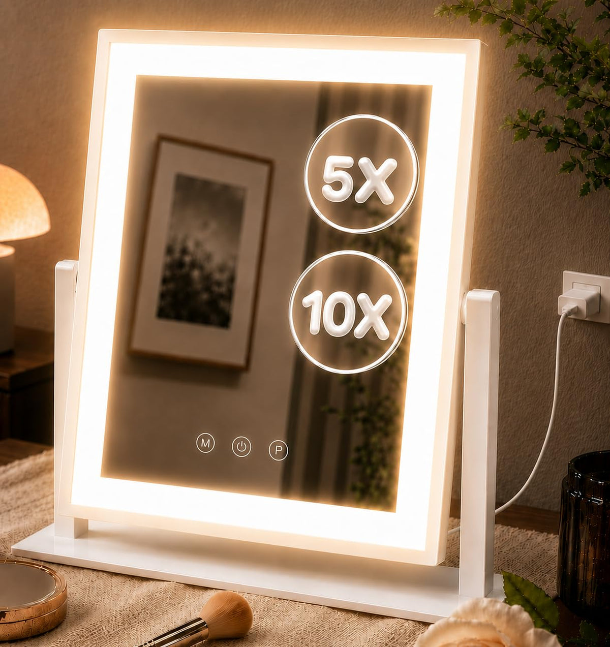 DECADENCE 14 1 x 12 1 in Lighted Makeup Mirror 10X 5X - DECADENCE Official Imagery - 2